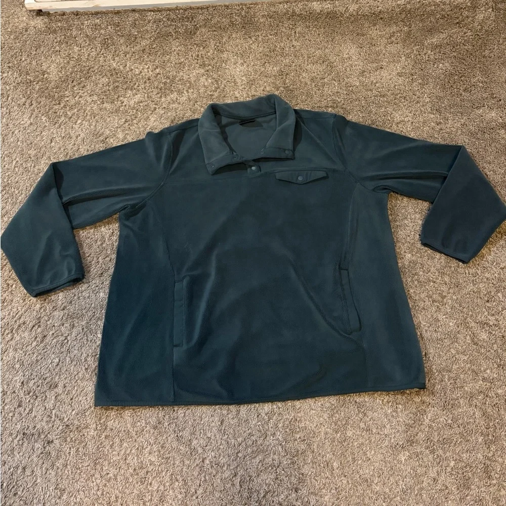 32 Degrees Heat Women’s Basil Green Midweight Snap Arctic Fleece Pullover 2XL - Picture 2 of 6